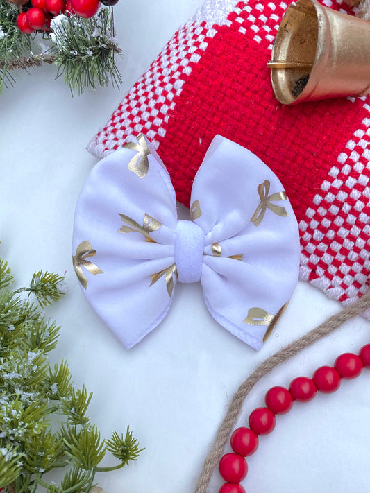 Gold Bows Mesh Bow