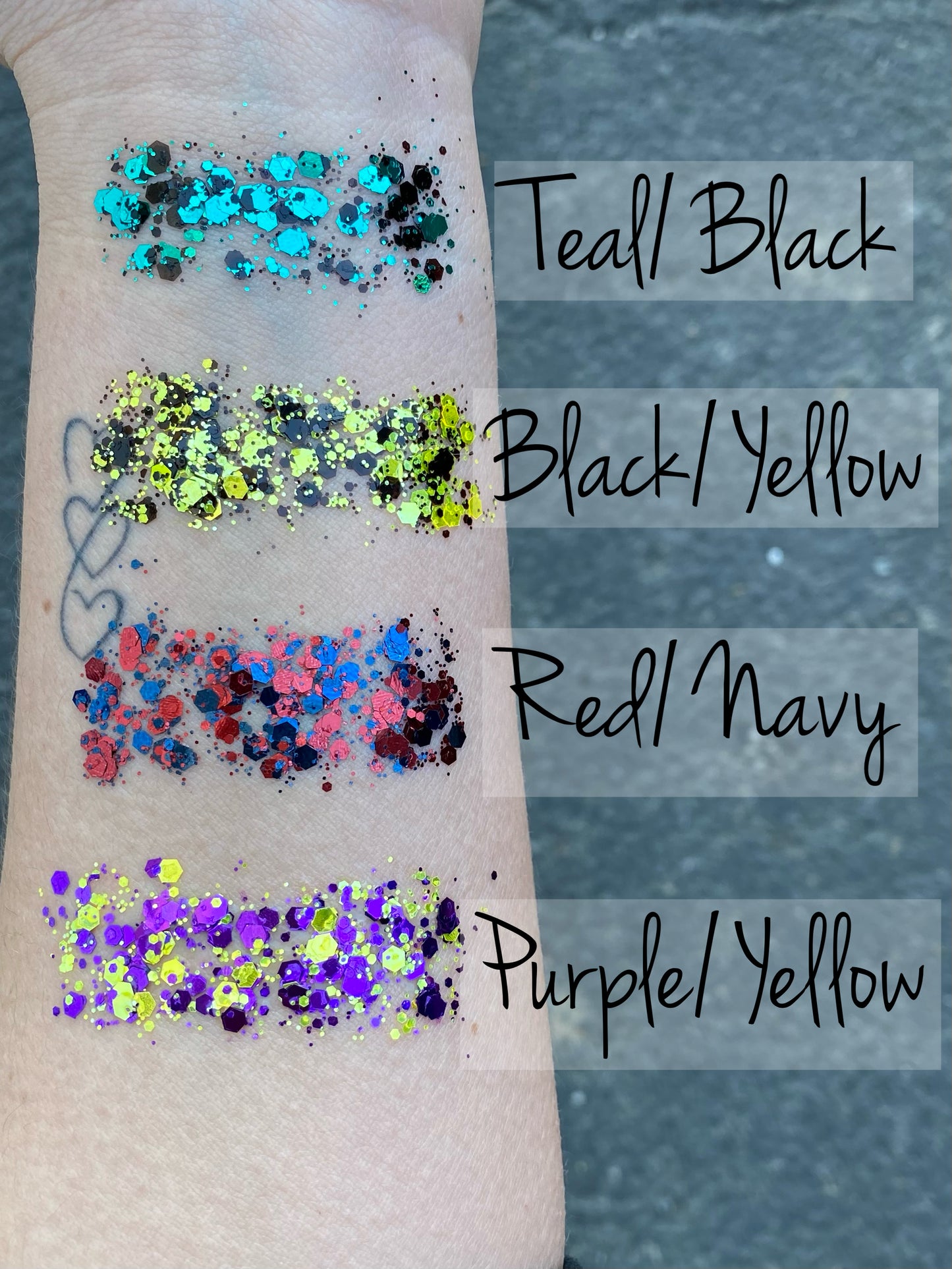 Custom Blend Team Colors Hair Glitter