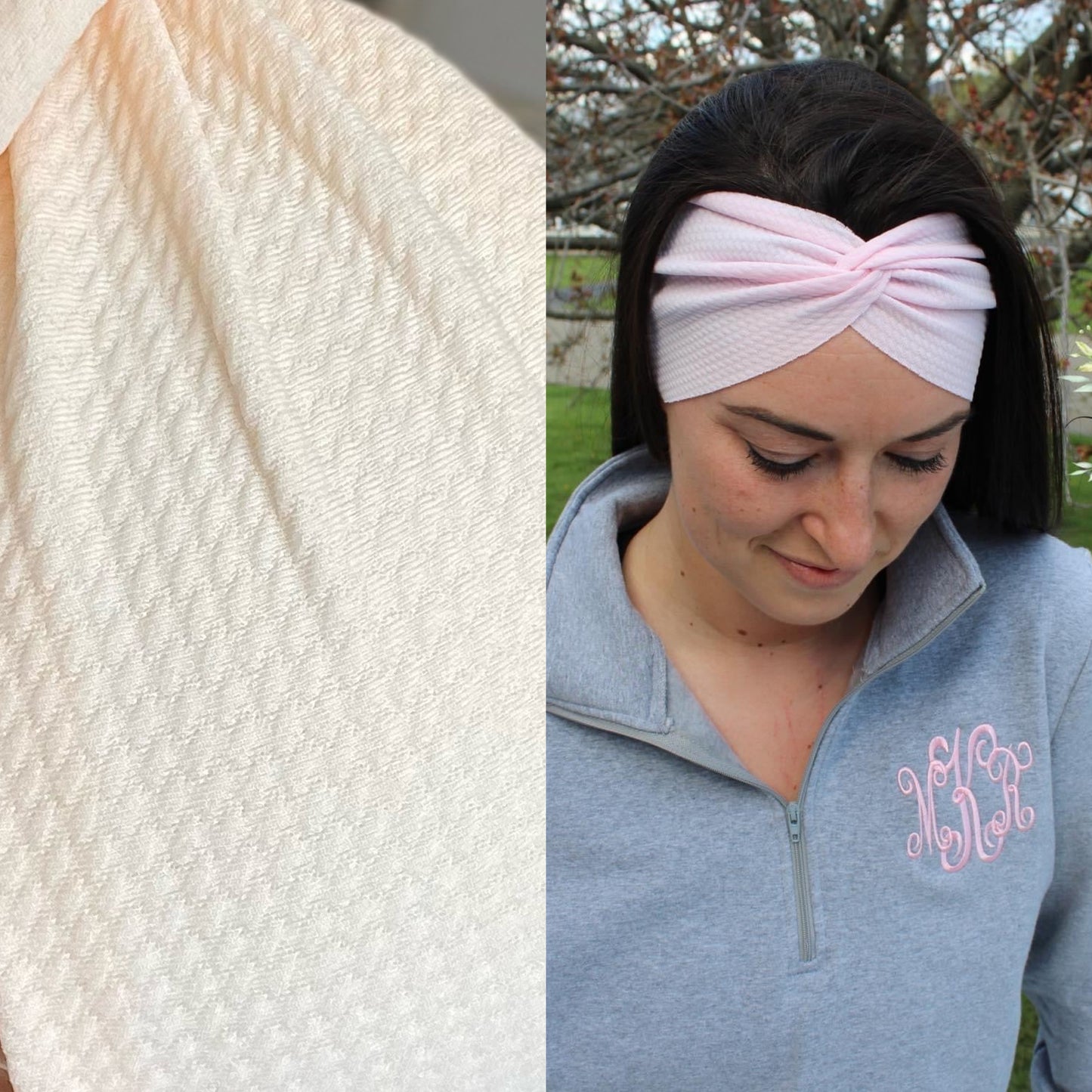 Cream Adult Twist Headband