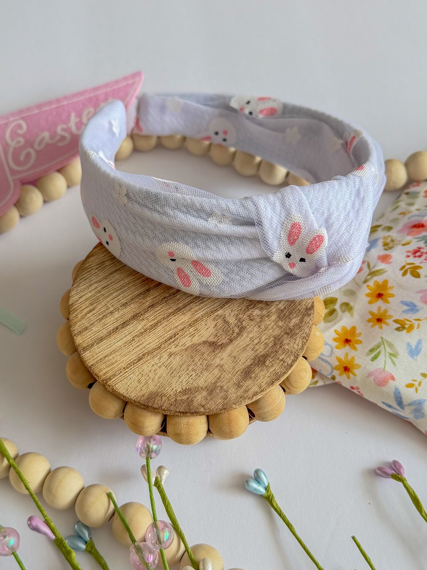 Bunny Mesh Knotted Headband