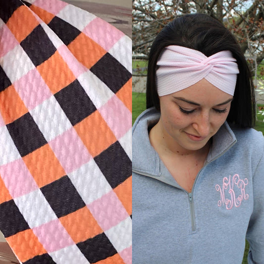 Halloween Checker Adult Twist Headband