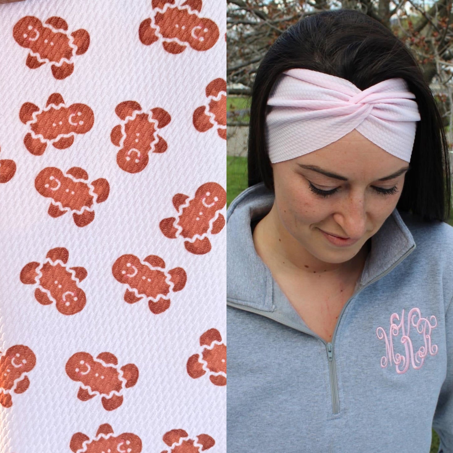 Simple Gingerbread Adult Twist Headband