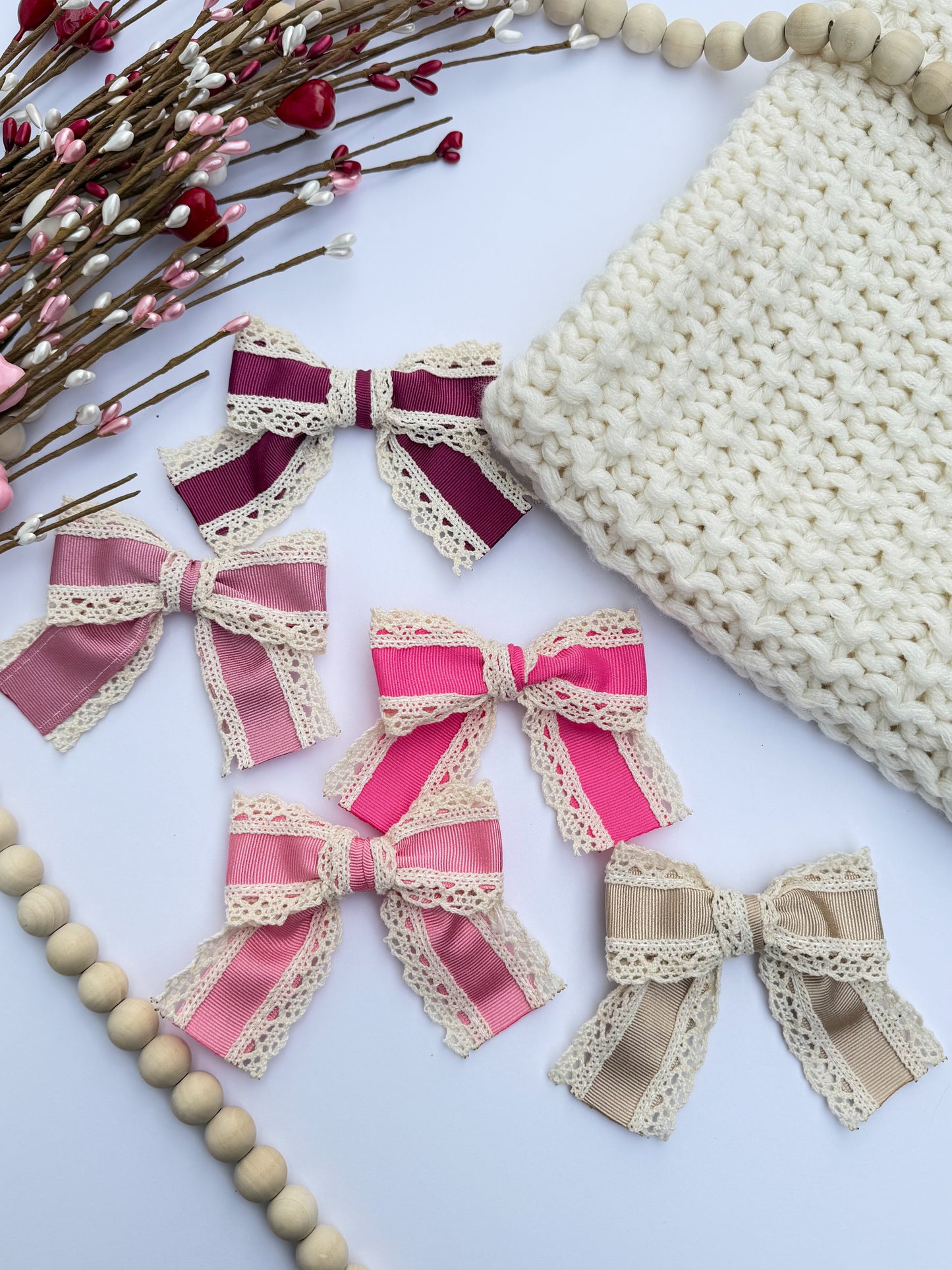 Vintage Lace Ribbon Bow