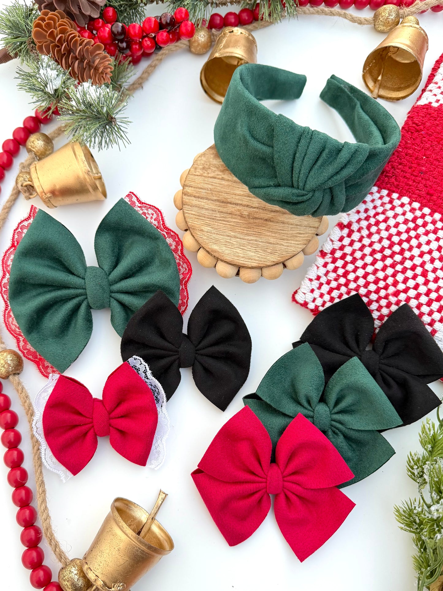 Christmas Suede Pinwheel Set