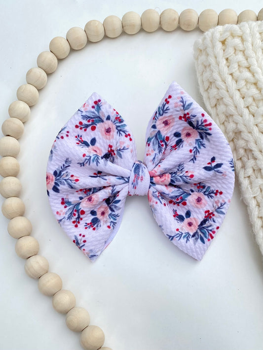 Winter Floral Bow