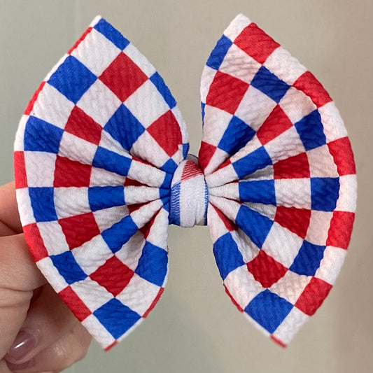 Americana Checkerboard Bow