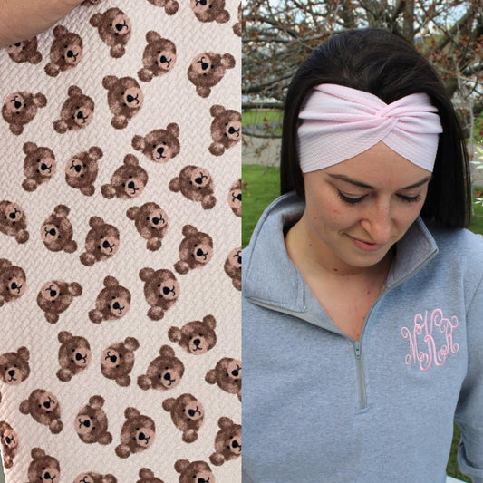 Bear-y Beige Adult Twist Headband