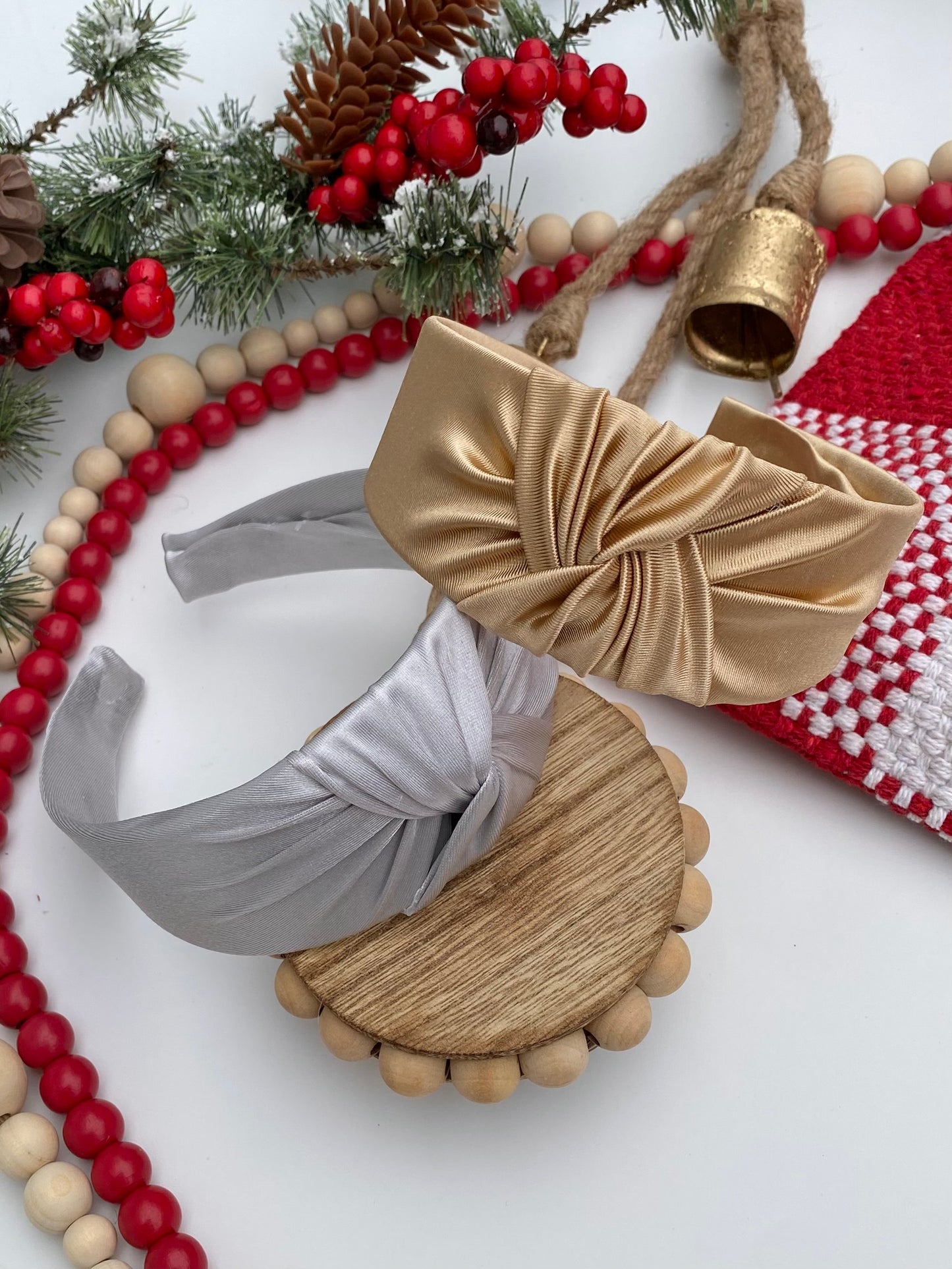 Holiday Satin Knotted Headband