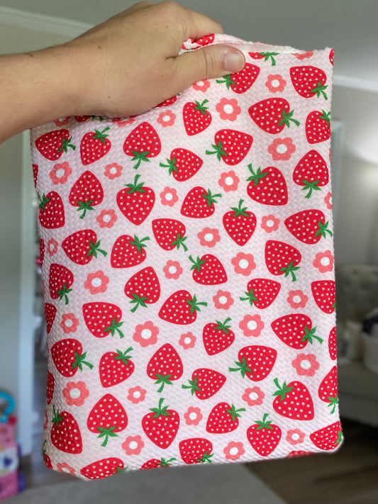 Floral Strawberry Adult Twist Headband