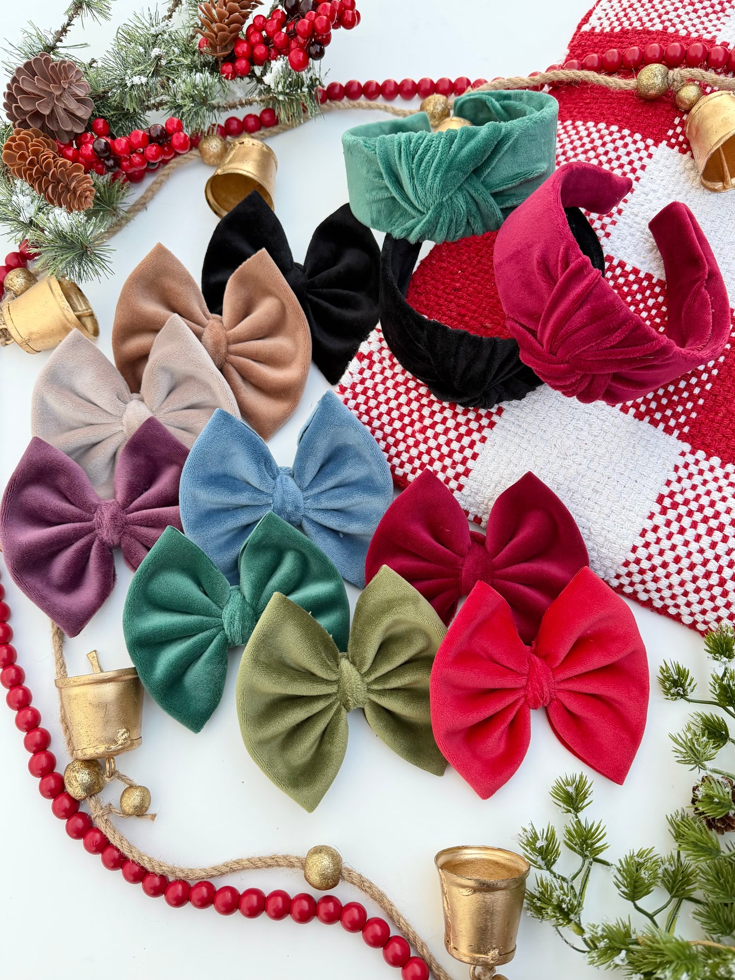 Holiday Velvet Knotted Headbands
