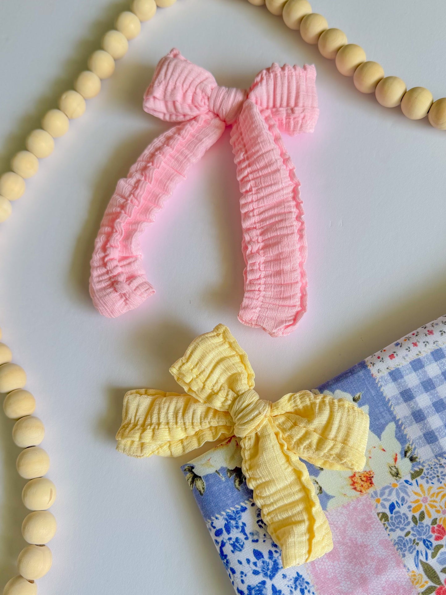 Ruffled Ruby Bow