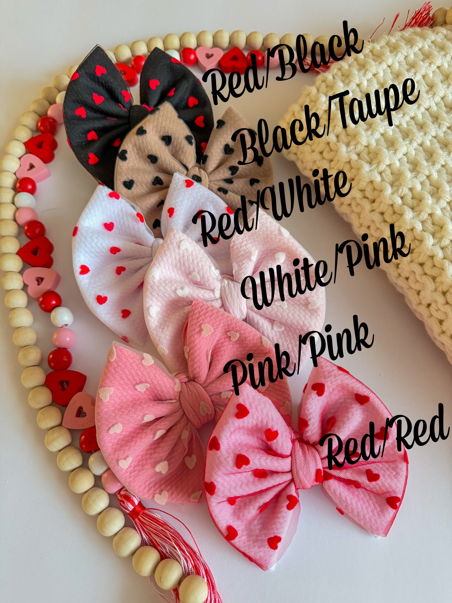 Heart Mesh Knotted Headband