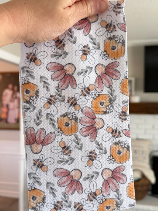 Floral Bee Bow