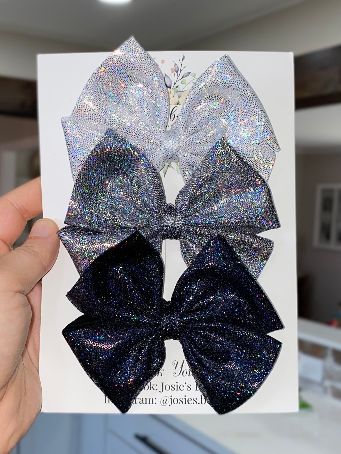 Holographic Silvers Pinwheel Trio Set