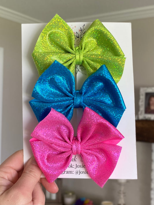 Summer Fun Holographic Pinwheel Bows