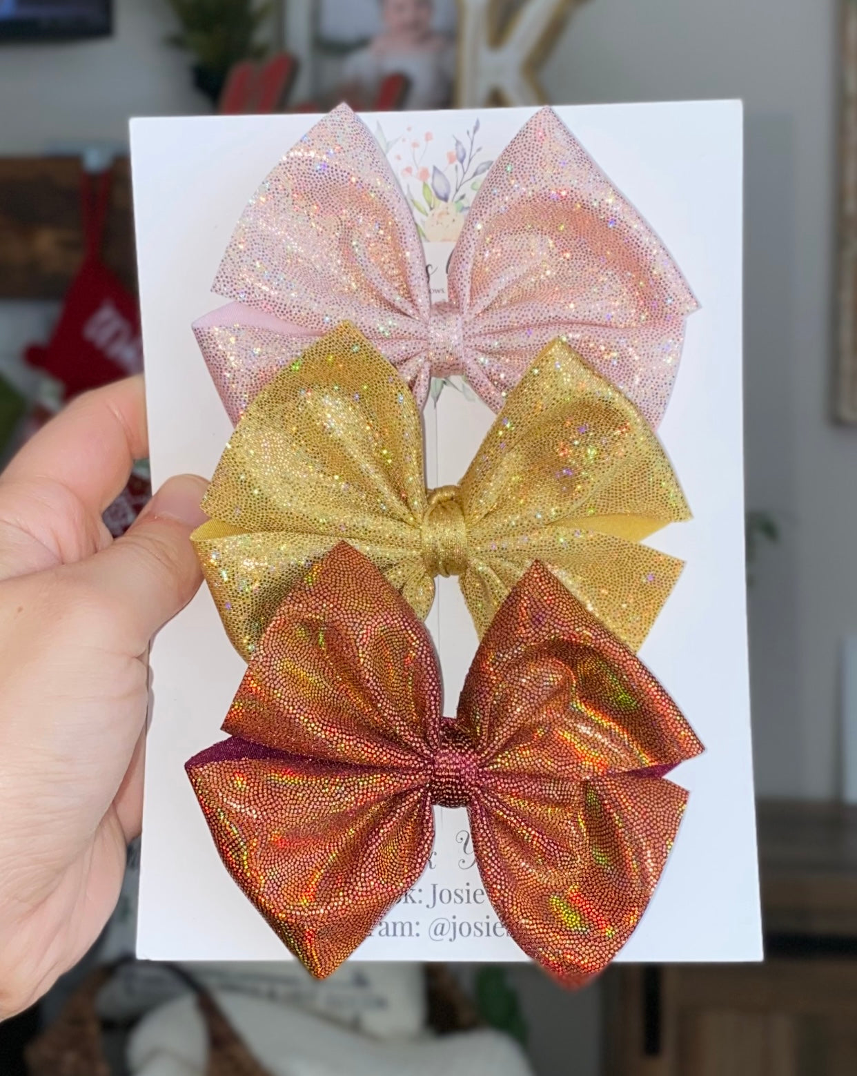 Holographic Golds Pinwheel Trio Set