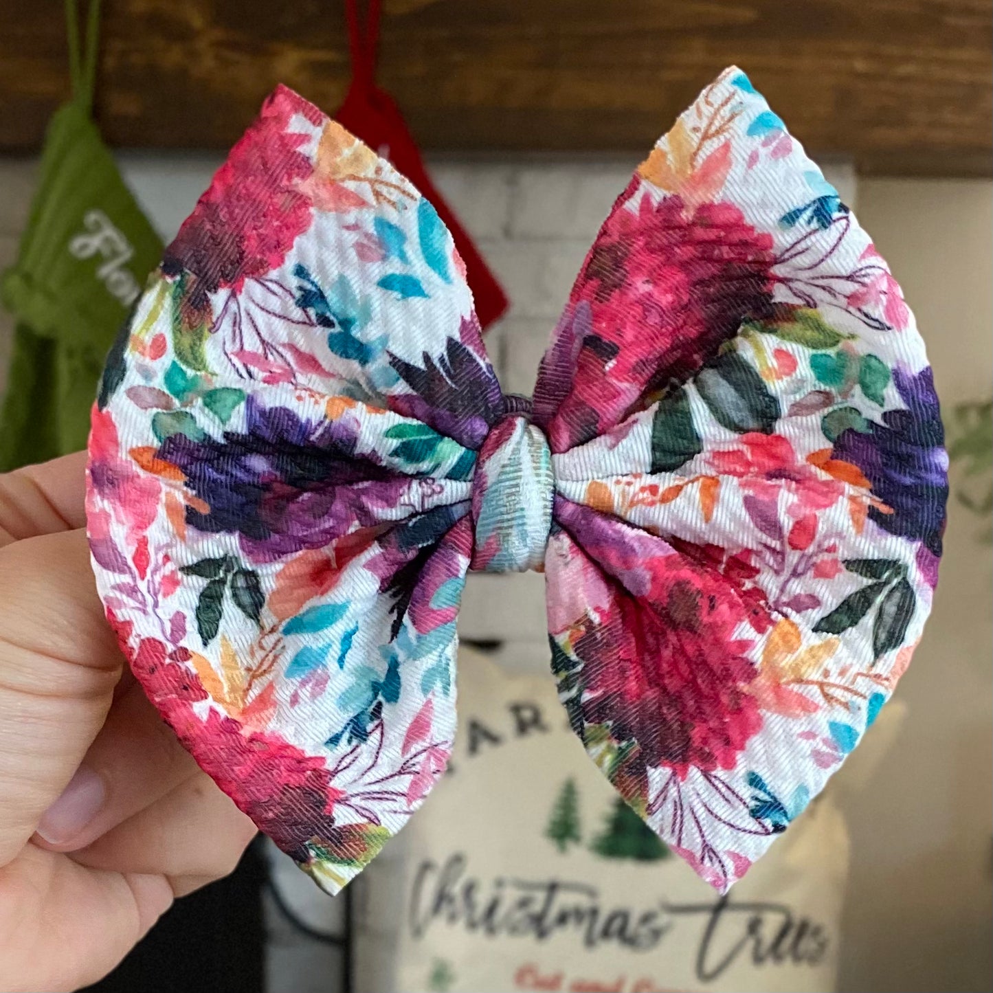 Winter Floral Bow