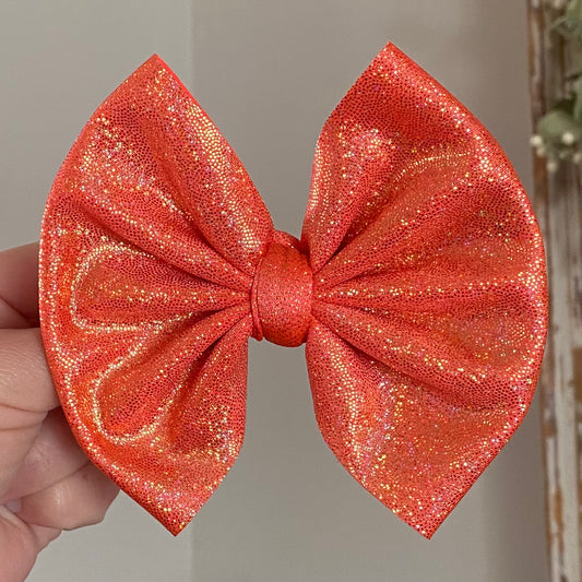 Orange Holographic Bow