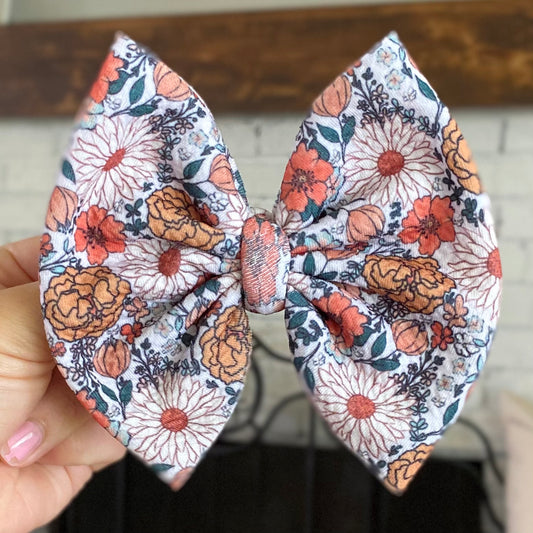 Boho Harvest Floral Bow