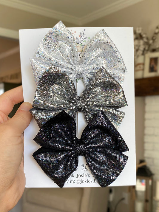 Holographic Silvers Pinwheel Trio Set