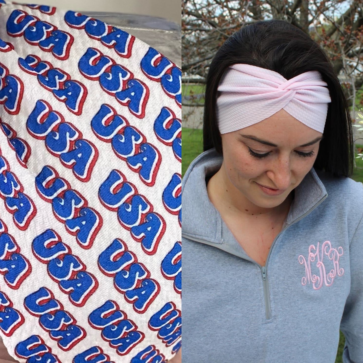 USA Adult Twist Headband