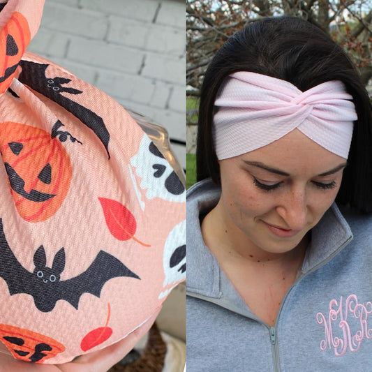 Skulls and Jack-o-Lanterns Adult Twist Headband