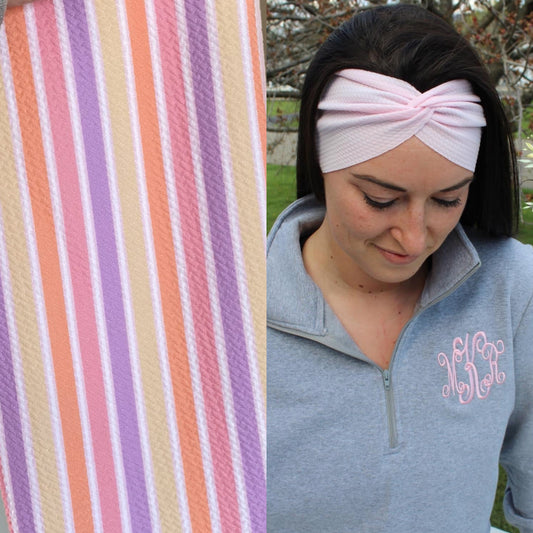 Pastel Stripe Adult Twist Headband