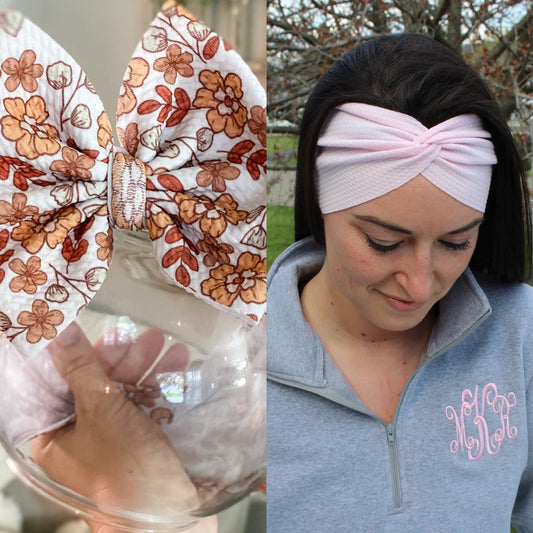 Fall Floral Adult Twist Headband