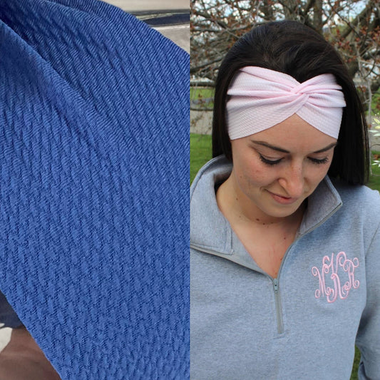 Medium Blue Adult Twist Headband