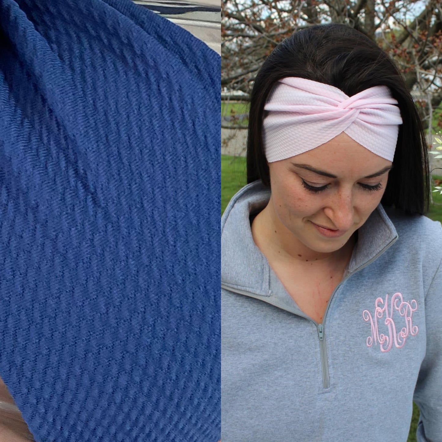 Denim Blue Adult Twist Headband