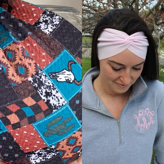 Southwestern Patchwork Adult Twist Headband