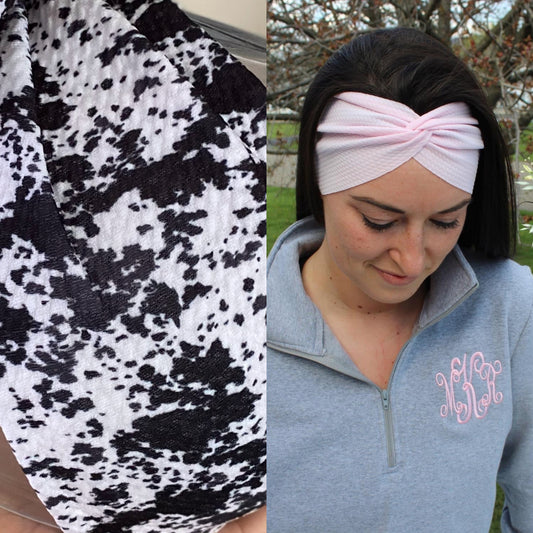 Cow Hide Adult Twist Headband