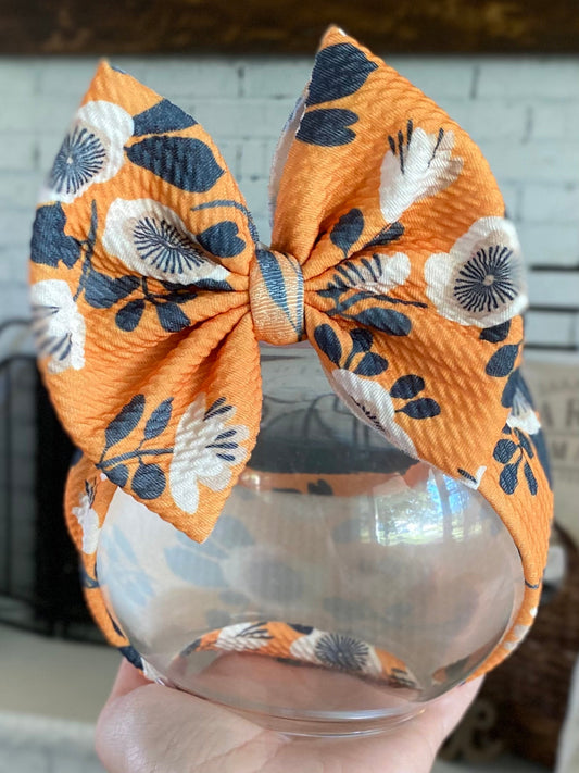 Orange Floral Wrap