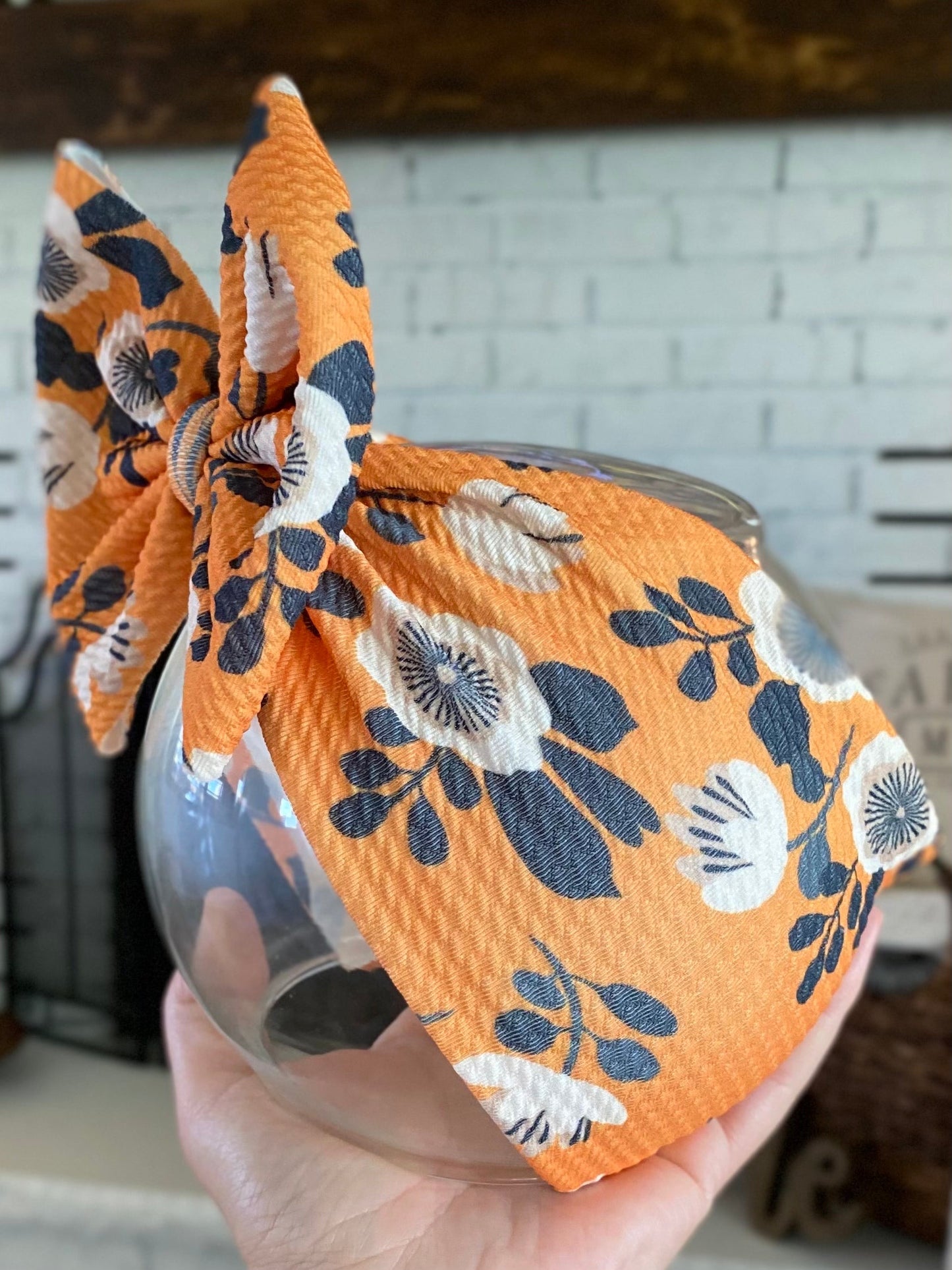 Orange Floral Wrap