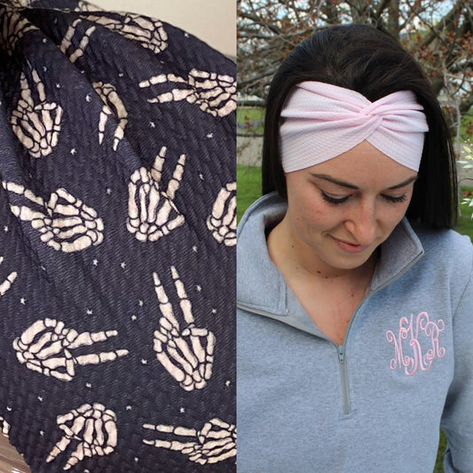 Skull Hands Adult Twist Headband