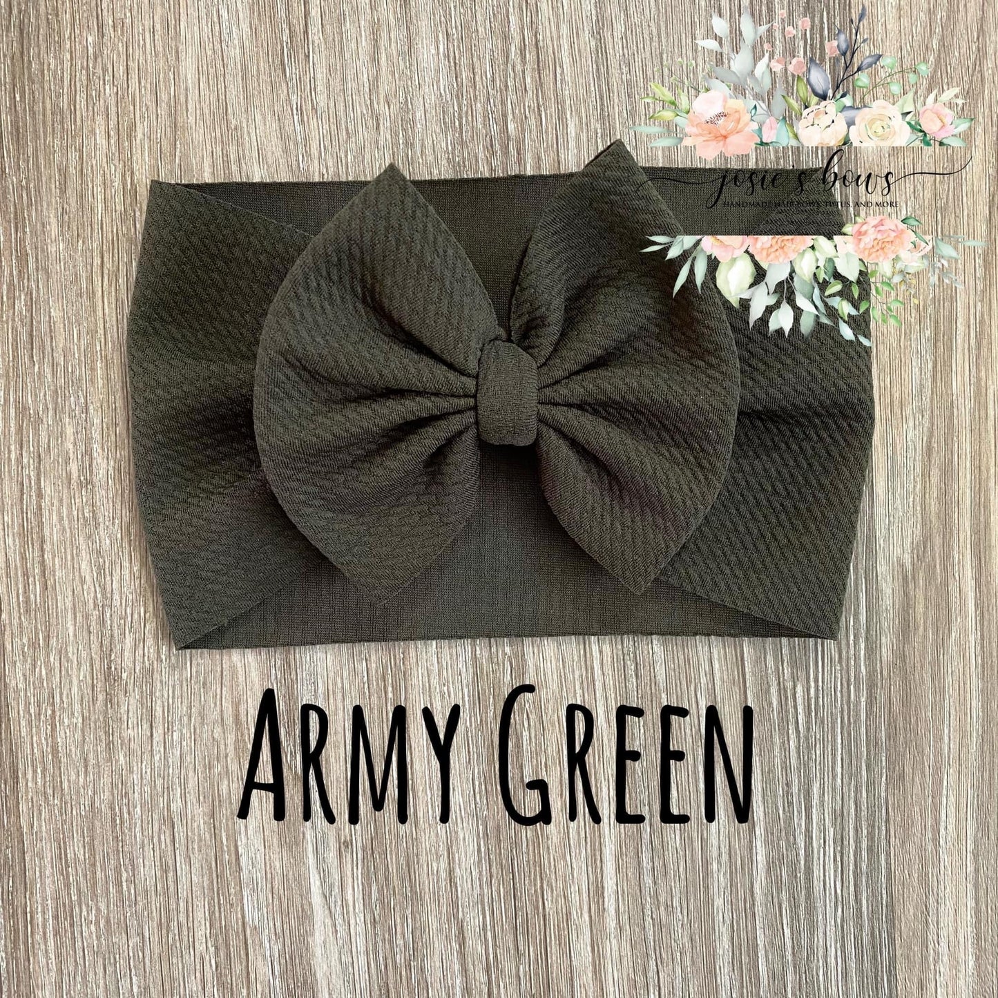 Army Green Bow