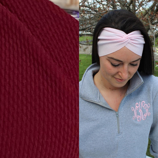 Burgundy Adult Twist Headband