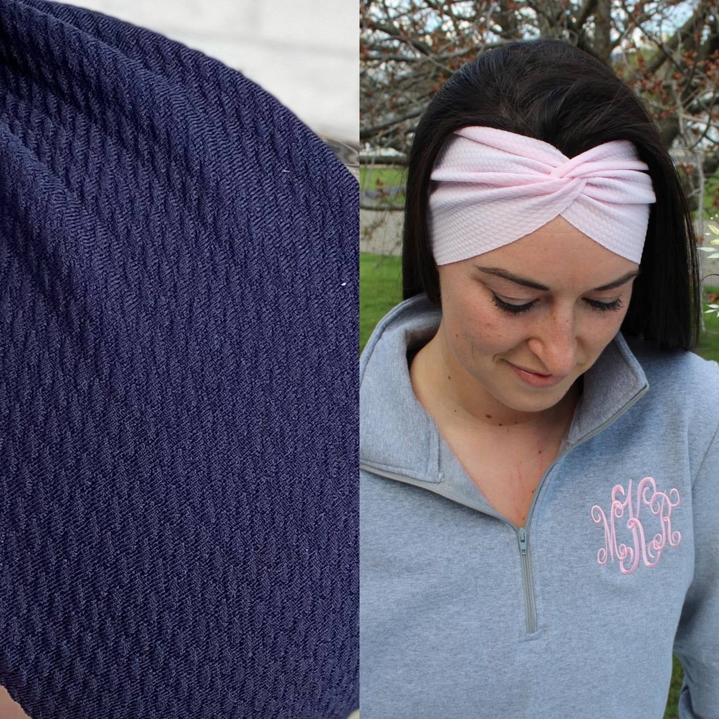 Navy Blue Adult Twist Headband