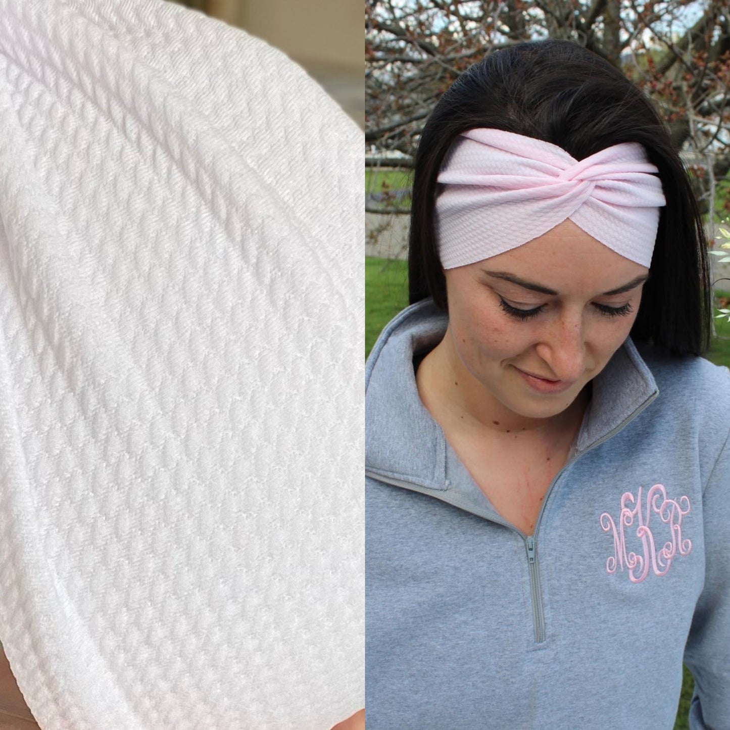 White Adult Twist Headband