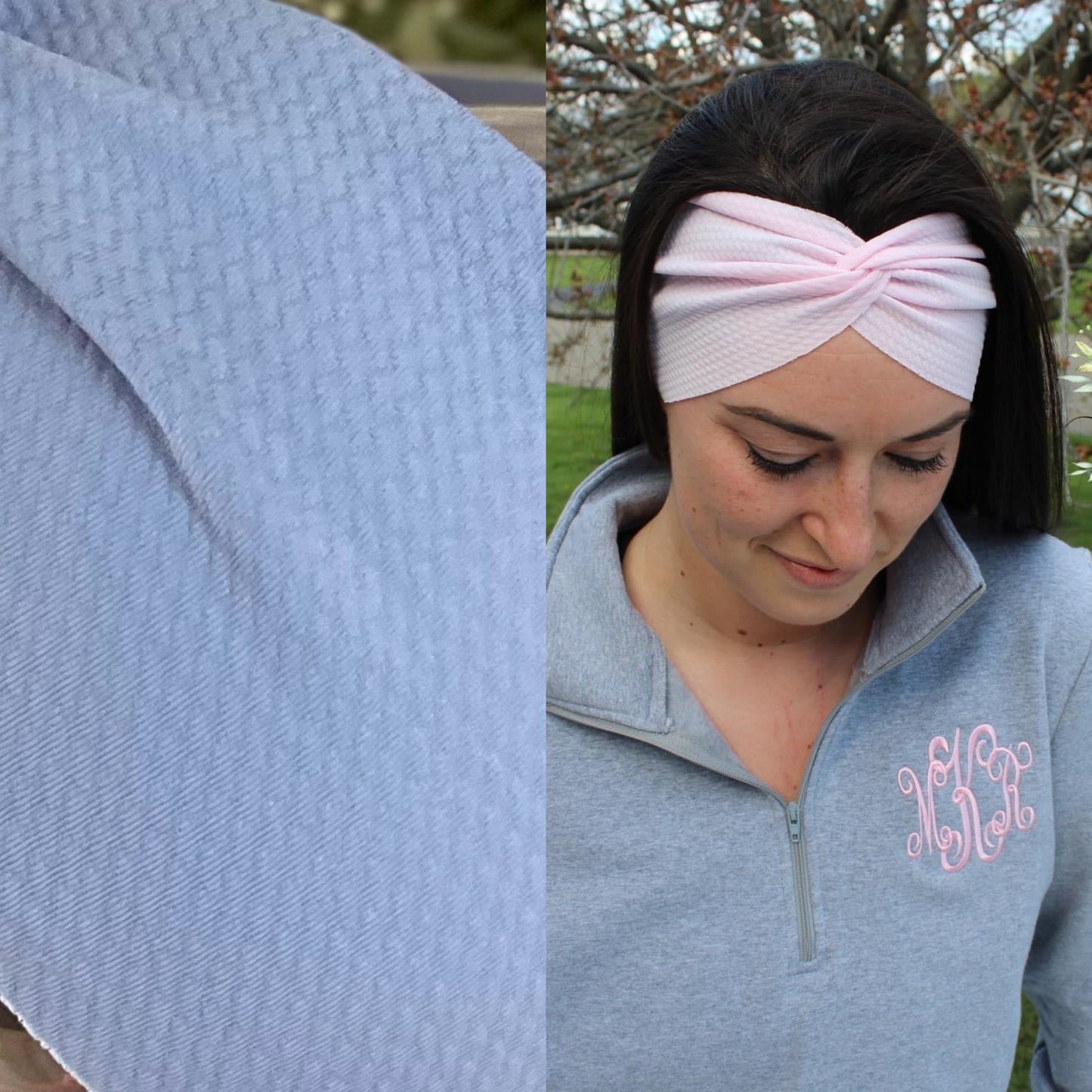 Light Blue Adult Twist Headband