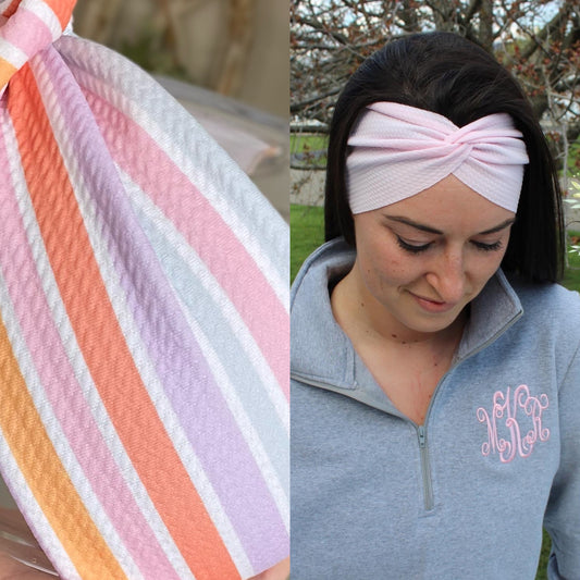 Pastel Stripe Adult Twist Headband