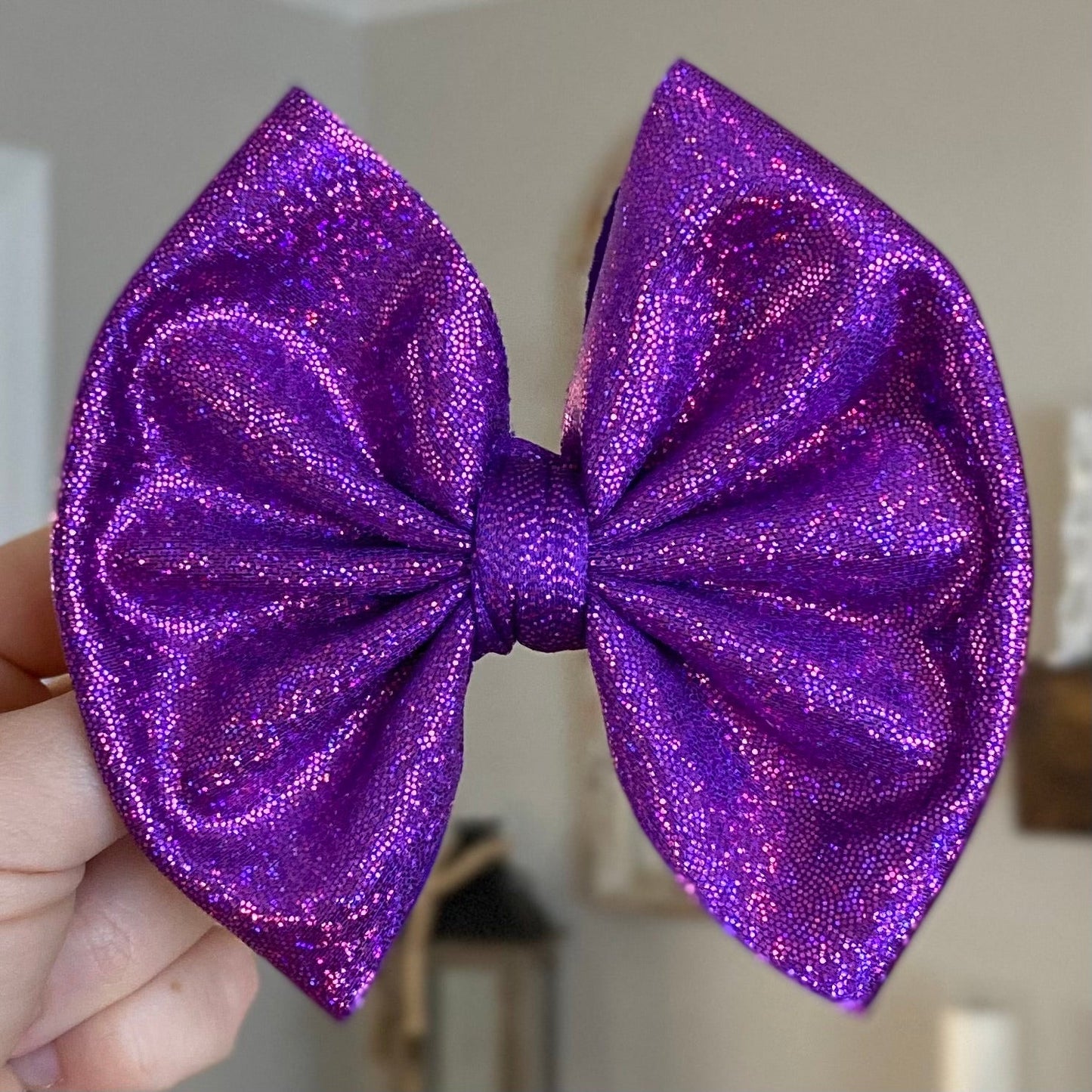 Purple Holographic Bow