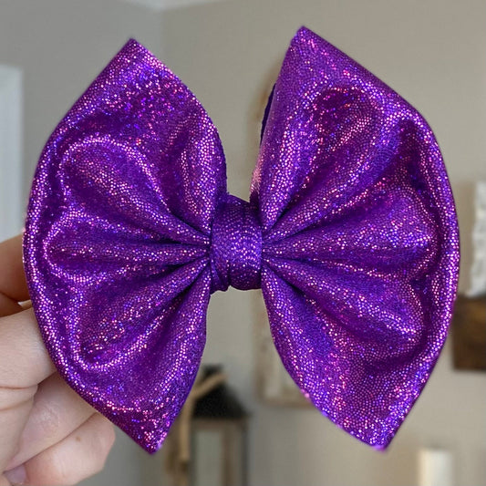 Purple Holographic Bow