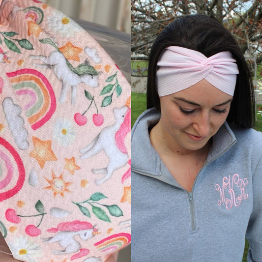 Sunshine and Unicorns Adult Twist Headband