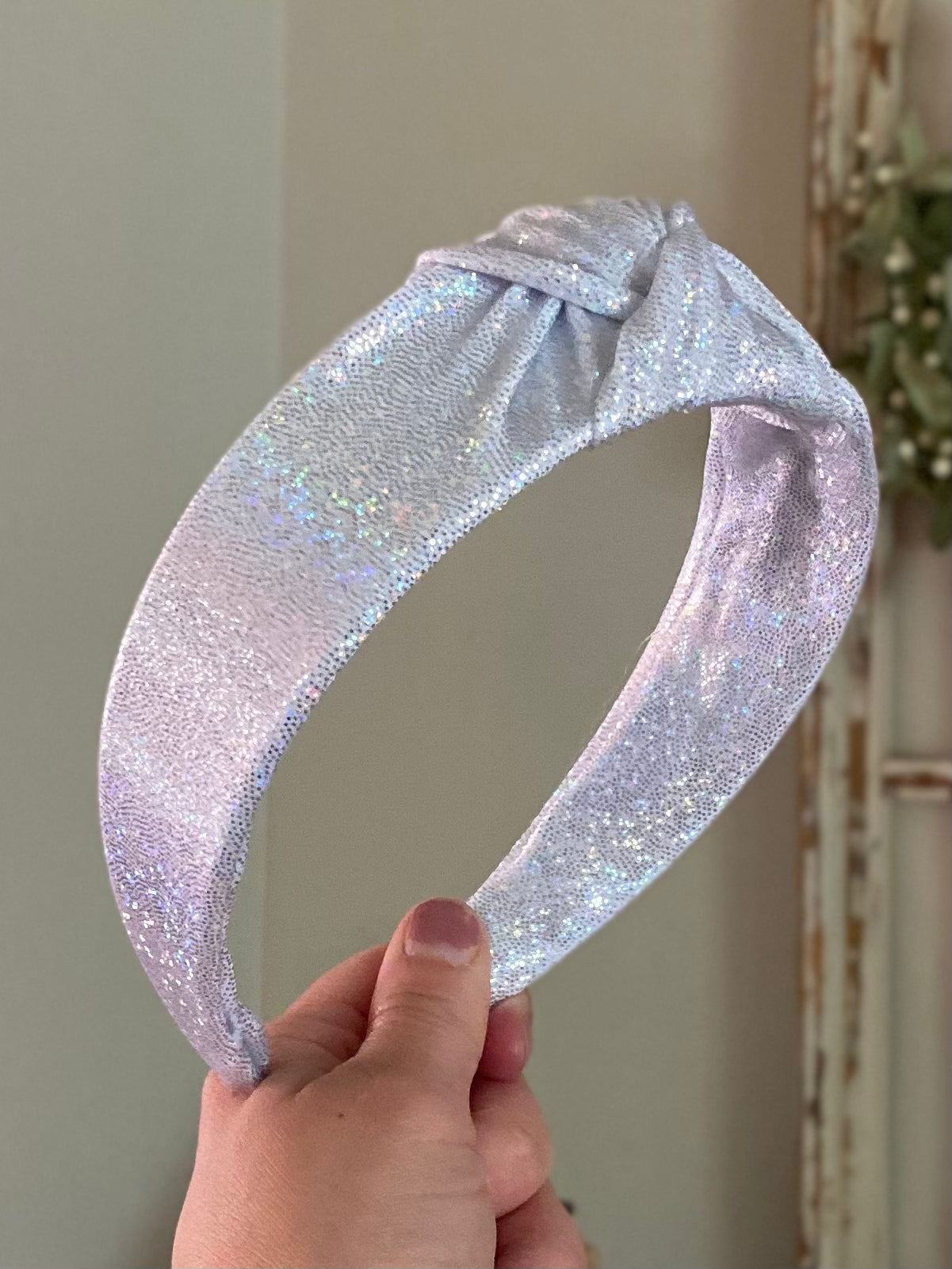 Christmas Holographic Knotted Headbands (Red, Emerald, White, Gold)