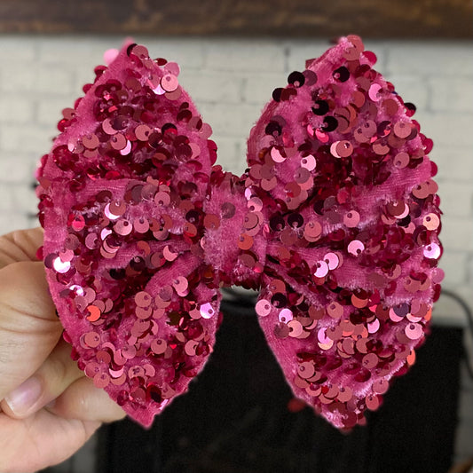 Raspberry Sequins Sequins – Josie's Bows