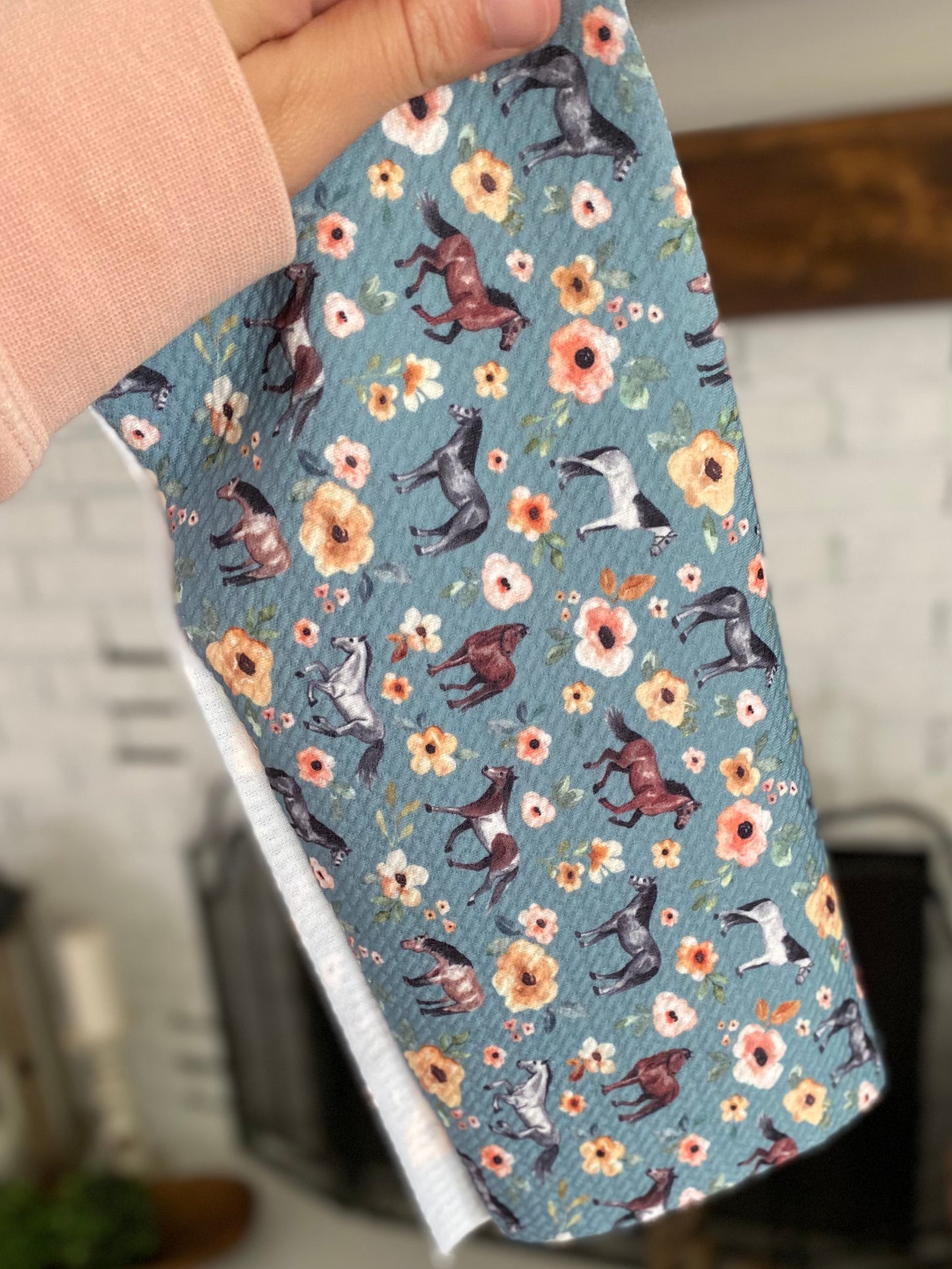 Floral Horses Bow