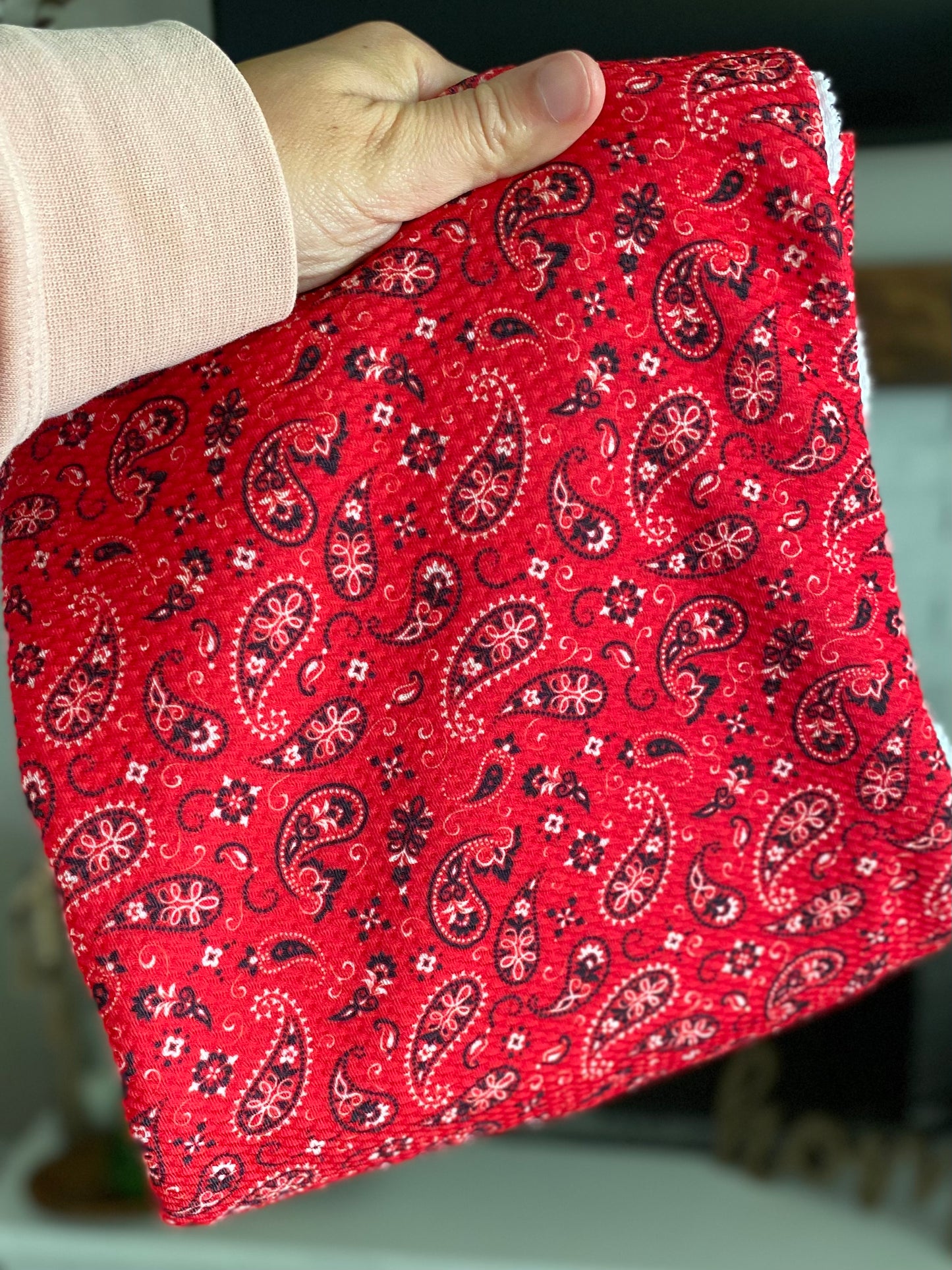 Red Paisley Adult Twist Headband