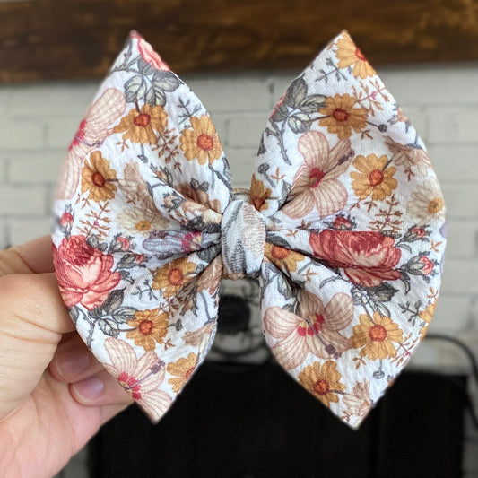 Vintage Floral Bow