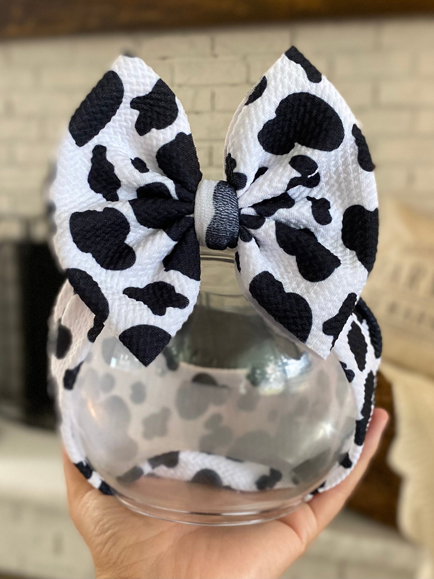 Cow Print Bow